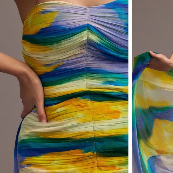 Colorful Strapless Dress - Picture 4 of 11